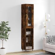 vidaXL Highboard røkt eik 34,5x34x180 cm konstruert tre