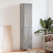 vidaXL Highboard grå sonoma 34,5x34x180 cm konstruert tre