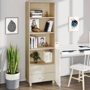 vidaXL Highboard HAMAR honningbrun 60x35x180 cm heltre furu