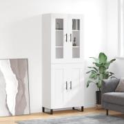 vidaXL Highboard hvit 69,5x34x180 cm konstruert tre