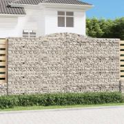 vidaXL Gabionkurver buede 25 stk 400x30x220/240 cm galvanisert jern