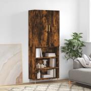 vidaXL Highboard røkt eik 69,5x34x180 cm konstruert tre