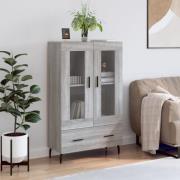 vidaXL Highboard grå sonoma 69,5x31x115 cm konstruert tre