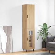 vidaXL Highboard sonoma eik 34,5x34x180 cm konstruert tre