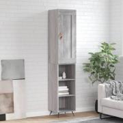 vidaXL Highboard grå sonoma 34,5x34x180 cm konstruert tre