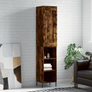 vidaXL Highboard røkt eik 34,5x34x180 cm konstruert tre