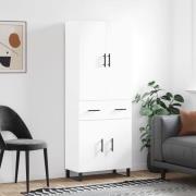 vidaXL Highboard hvit 69,5x34x180 cm konstruert tre