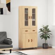 vidaXL Highboard sonoma eik 69,5x34x180 cm konstruert tre