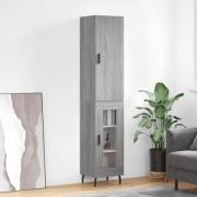 vidaXL Highboard grå sonoma 34,5x34x180 cm konstruert tre