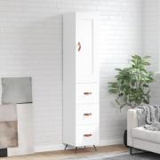 vidaXL Highboard hvit 34,5x34x180 cm konstruert tre