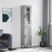 vidaXL Highboard grå sonoma 34,5x34x180 cm konstruert tre