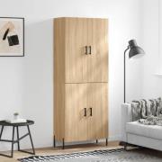 vidaXL Highboard sonoma eik 69,5x34x180 cm konstruert tre