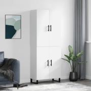 vidaXL Highboard hvit 69,5x34x180 cm konstruert tre