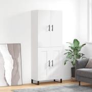 vidaXL Highboard hvit 69,5x34x180 cm konstruert tre