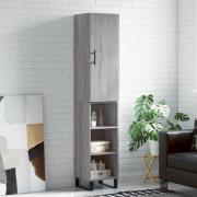 vidaXL Highboard grå sonoma 34,5x34x180 cm konstruert tre