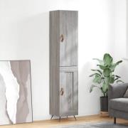 vidaXL Highboard grå sonoma 34,5x34x180 cm konstruert tre