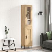 vidaXL Highboard sonoma eik 34,5x34x180 cm konstruert tre