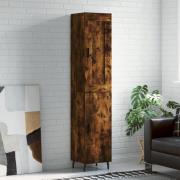 vidaXL Highboard røkt eik 34,5x34x180 cm konstruert tre