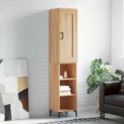 vidaXL Highboard sonoma eik 34,5x34x180 cm konstruert tre