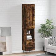 vidaXL Highboard røkt eik 34,5x34x180 cm konstruert tre