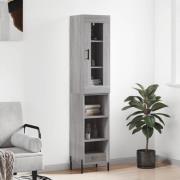 vidaXL Highboard grå sonoma 34,5x34x180 cm konstruert tre