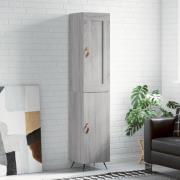 vidaXL Highboard grå sonoma 34,5x34x180 cm konstruert tre