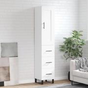 vidaXL Highboard hvit 34,5x34x180 cm konstruert tre