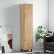 vidaXL Highboard sonoma eik 34,5x34x180 cm konstruert tre