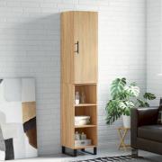 vidaXL Highboard sonoma eik 34,5x34x180 cm konstruert tre