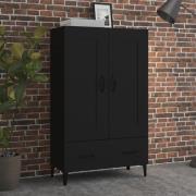 vidaXL Highboard svart 70x31x115 cm konstruert tre