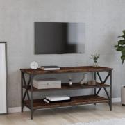 vidaXL TV-benk røkt eik 100x40x50 cm konstruert tre