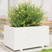 vidaXL Plantekasse hvit 90x60x49,5 cm heltre furu