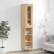 vidaXL Highboard sonoma eik 34,5x34x180 cm konstruert tre