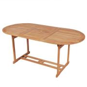 vidaXL Hagebord 180x90x75 cm heltre teak