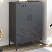 vidaXL Highboard antrasitt 68x39x101,5 cm stål