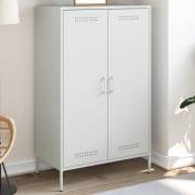 vidaXL Highboard hvit 68x39x113 cm stål