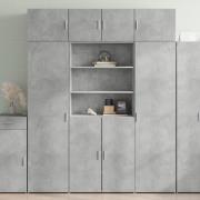 vidaXL Highboard betonggrå 80x42,5x185 cm konstruert tre