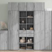 vidaXL Highboard grå sonoma 70x42,5x185 cm konstruert tre