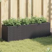 vidaXL Plantekasse med 3 potter svart 105x30x32 cm polyrotting