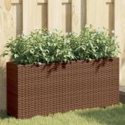 vidaXL Plantekasser med 2 potter 2 stk brun 90x20x40 cm polyrotting