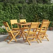 vidaXL Klappstoler 6 stk 47x61x90 cm heltre teak