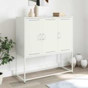 vidaXL Highboard hvit 100,5x39x107 cm stål