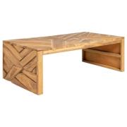 vidaXL Salongbord heltre teak erosjon-design 110x35x38 cm