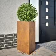 vidaXL hageplanter 2 stk trekantede 50x43x75 cm oksidert stål