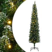 vidaXL Kunstig slankt juletre 300 LED 210 cm