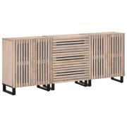 vidaXL Skjenker 3 stk 60x34x75 cm heltre mango