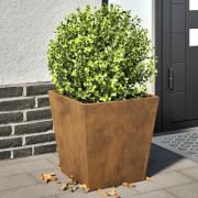 vidaXL Hageplanter 2 stk 40x40x40 cm oksidert stål