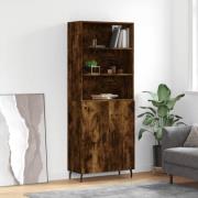 vidaXL Highboard røkt eik 69,5x34x180 cm konstruert tre