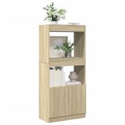 vidaXL Highboard sonoma eik 63x33x140 cm konstruert tre