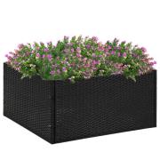 vidaXL Plantekasse svart 80x80x40 cm polyrotting